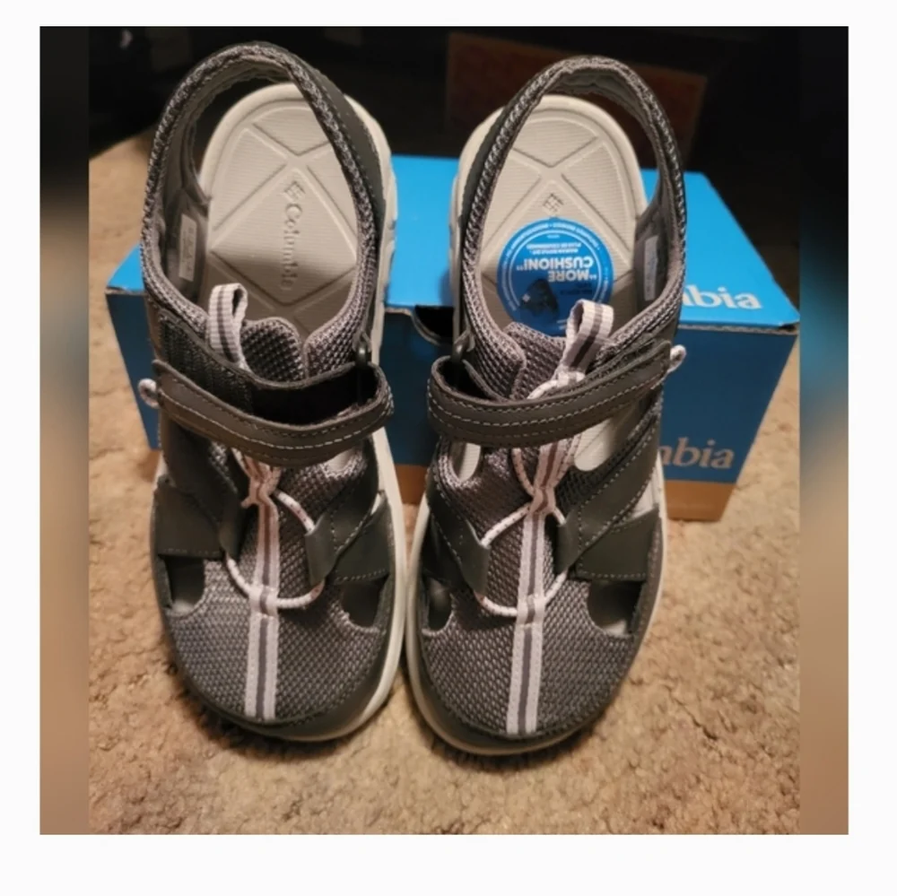 Columbia Water Resistant Sandals Shoes 6Y/Womens 8 Techsun Wave Gray Ice NWT NIB